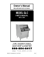 CMA Dishmachines CMA-GL-C Parts Manual предпросмотр