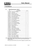 Preview for 4 page of CMA Dishmachines CMA-GL-C Parts Manual