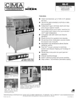 CMA Dishmachines CMA-GL-C Specifications предпросмотр