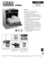 CMA Dishmachines CMA-L-1X-16 Specifications предпросмотр