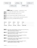 Preview for 3 page of CMA Dishmachines Espresso Coffee Machine Use And Maintenance Manual