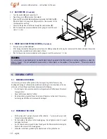 Предварительный просмотр 10 страницы CMA Dishmachines Espresso Coffee Machine Use And Maintenance Manual