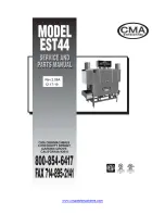 Предварительный просмотр 1 страницы CMA Dishmachines EST-44 Service And Parts Manual