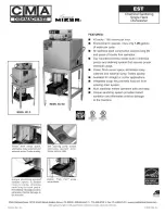 CMA Dishmachines EST-AH Specifications предпросмотр