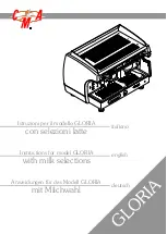 CMA Dishmachines GLORIA Instructions Manual предпросмотр