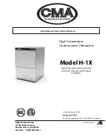 CMA Dishmachines H-1X Installation & Operation Manual предпросмотр