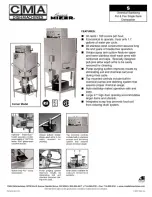 CMA Dishmachines S-AH Specifications preview