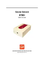 Preview for 1 page of CMA Dishmachines SOUND SENSOR BT80i User Manual