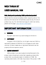 Preview for 1 page of CMC WIDI THRU6 BT User Manual