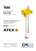 CMCO Yale CPA ATEX 100-3 Operating Instructions Manual preview