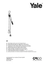 CMCO Yale PT 1600 Operating Instructions Manual preview