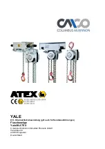 CMCO Yalelift YLITG ATEX 10000 Operating Instructions Manual preview