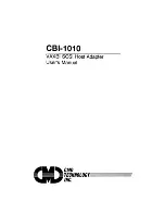 CMD CBI-1010 User Manual предпросмотр