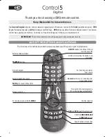 Предварительный просмотр 1 страницы CME Control 5 digital remote control Manual