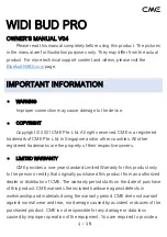 Preview for 1 page of CME V04 Owner'S Manual