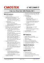 CMOSTEK CMT2380F17 Manual preview