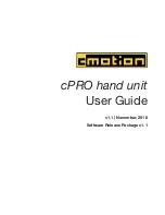 Preview for 1 page of cmotion cPRO hand unit User Manual