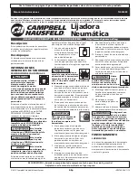 Preview for 5 page of Cmpbell Hausfeld TL050489 Operating Instructions Manual