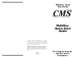 Preview for 1 page of CMS Peripherals Limited MultiBay Quick Start Manual