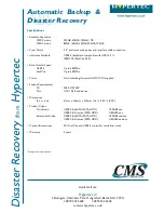 Preview for 2 page of Cms Products Automatic Backup System CMS ABS Specifications