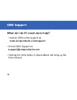 Preview for 16 page of Cms Products BounceBack User Manual