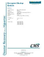 Предварительный просмотр 2 страницы Cms Products Encrypted Backup System Specifications