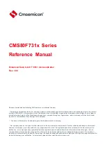 Предварительный просмотр 1 страницы Cmsemicon CMS80F731 Series Reference Manual