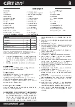 Preview for 9 page of CMT ORANGE TOOLS CMT10 Operating Instructions Manual