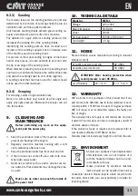 Предварительный просмотр 11 страницы CMT ORANGE TOOLS CMT11 Operating Instructions Manual