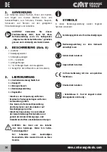 Предварительный просмотр 36 страницы CMT ORANGE TOOLS CMT11 Operating Instructions Manual