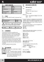 Предварительный просмотр 48 страницы CMT ORANGE TOOLS CMT11 Operating Instructions Manual