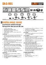 Preview for 1 page of CMT ORANGE TOOLS DAG-001 Quick Manual