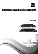 CMX CS-P808A Installation And Operation Manual предпросмотр