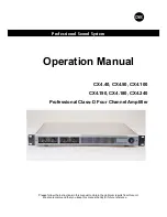 Preview for 1 page of CMX CX4.100 Operation Manual