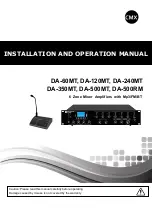 CMX DA-120MT Installation And Operation Manual предпросмотр