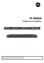 Preview for 1 page of CMX IP-600NA Installation & Operation Manual