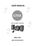 CMX MSC 7320 User Manual preview