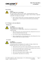 Preview for 11 page of CNC-Step AceroDURO 100/S100 Operating Instructions Manual