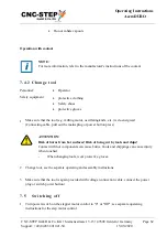 Preview for 62 page of CNC-Step AceroDURO 100/S100 Operating Instructions Manual