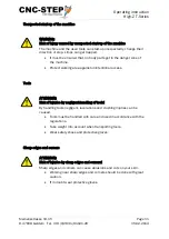 Preview for 11 page of CNC-Step High-Z S-1000T Operating Instructions Manual