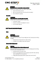 Preview for 14 page of CNC-Step High-Z S-1000T Operating Instructions Manual