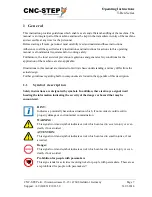 Preview for 7 page of CNC-Step High-Z S-1400T Operating Instructions Manual