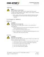 Preview for 11 page of CNC-Step High-Z S-1400T Operating Instructions Manual