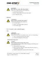 Preview for 15 page of CNC-Step High-Z S-1400T Operating Instructions Manual