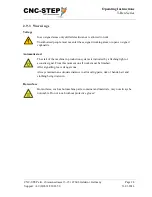 Preview for 24 page of CNC-Step High-Z S-1400T Operating Instructions Manual