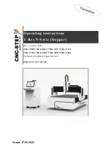 CNC-Step T-Rex 0609 Operating Instructions Manual preview