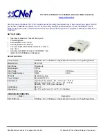 CNET CFC-10CS Specifications preview