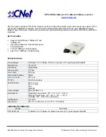 CNET CFC-34CS Specifications preview