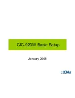 Preview for 1 page of CNET CIC-920W Setup