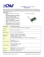 CNET CNproG-2000S Specifications preview